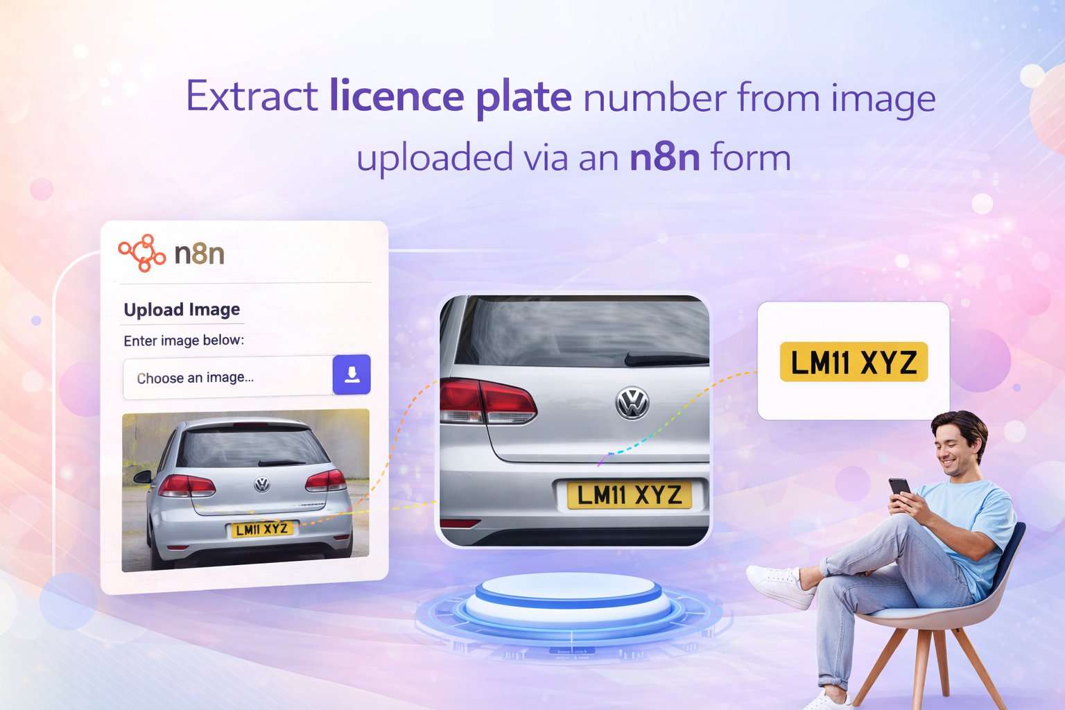 Extract license plate number from image uploaded via an n8n form