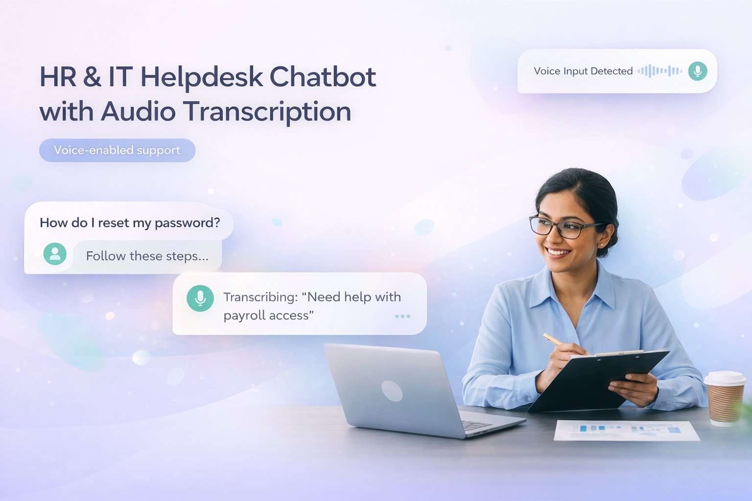 HR & IT Helpdesk Chatbot with Audio Transcription
